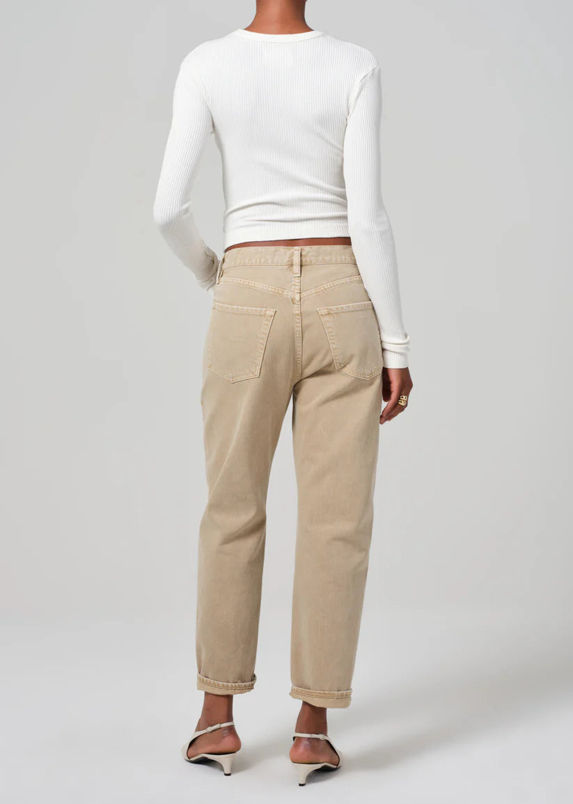 Dahlia Bow Leg Baby Roll Jeans