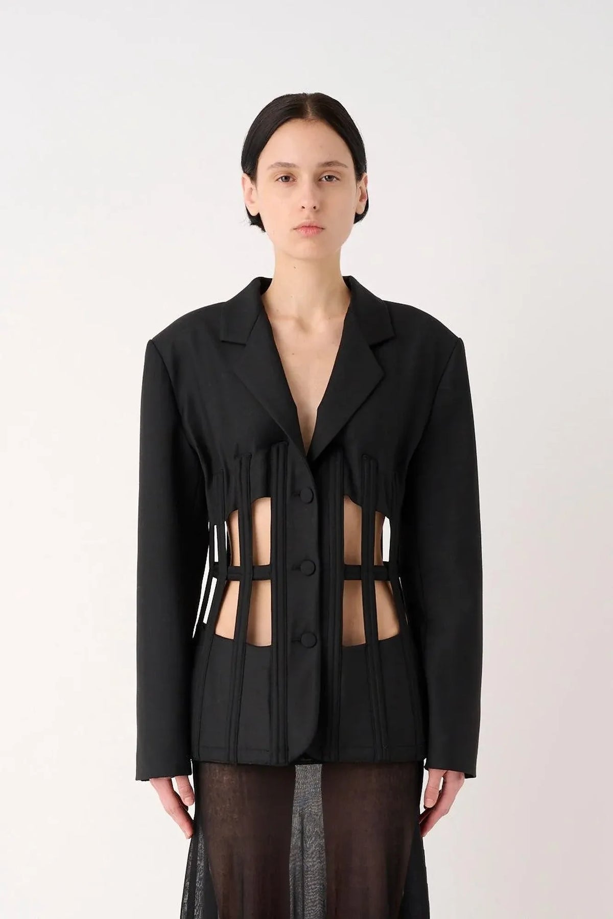 Giacca bustier con aperture