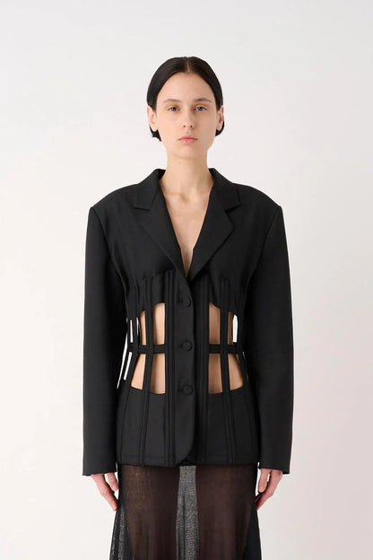 Giacca bustier con aperture