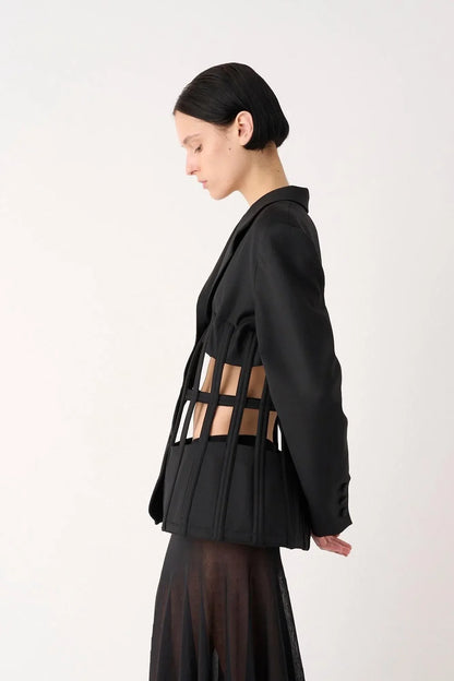 Giacca bustier con aperture