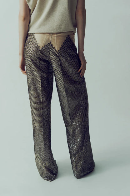 Pantalone disegno geometrico
