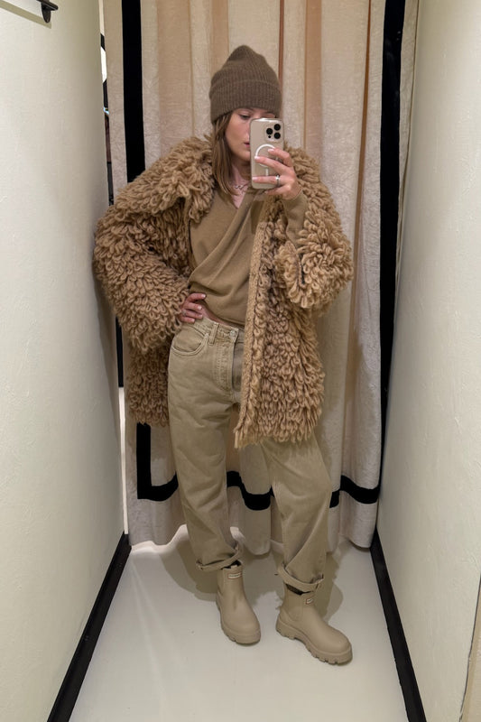 Cappotto teddy oversize