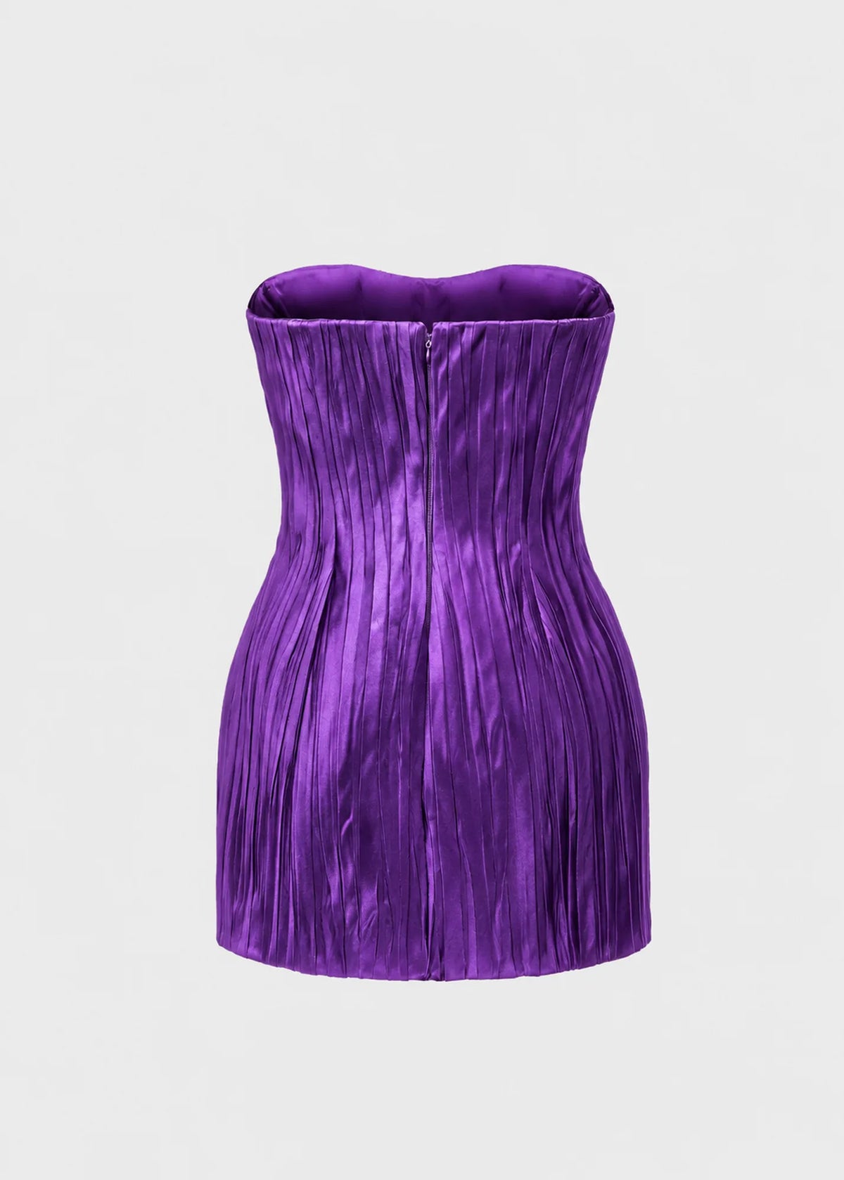 Abito mini bustier plissé