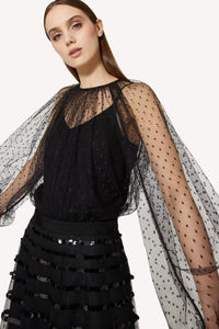 Top in tulle Point D'esprit